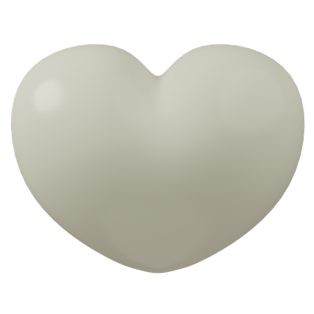 Corazón blanco  3D Icon