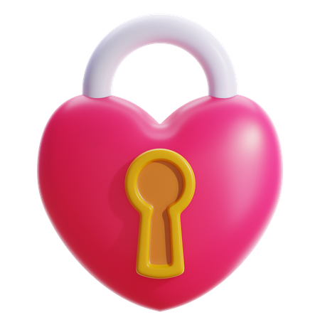 Corazón bloqueado  3D Icon