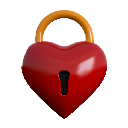 Corazón bloqueado  3D Icon