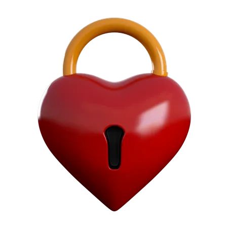 Corazón bloqueado  3D Icon