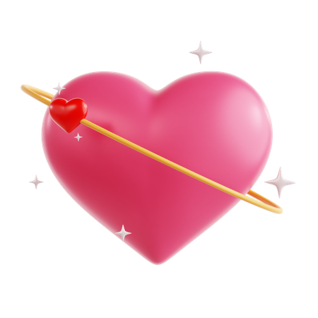 Corazón chispeante  3D Icon