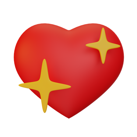 Corazón chispeante  3D Icon