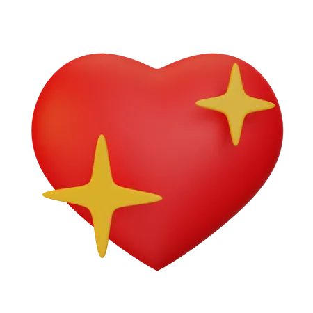 Corazón chispeante  3D Icon