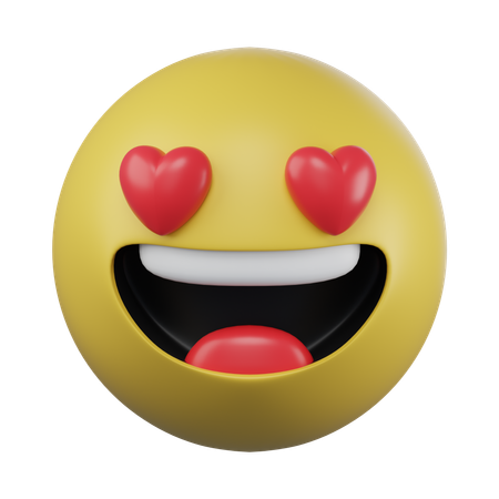 Emoji de cara de corazón  3D Icon