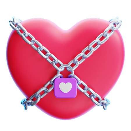 Corazón cerrado  3D Icon