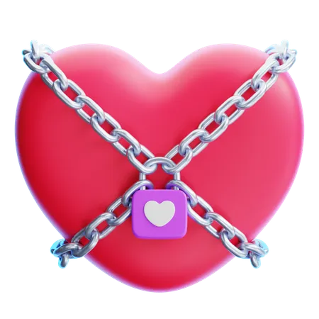 Corazón cerrado  3D Icon