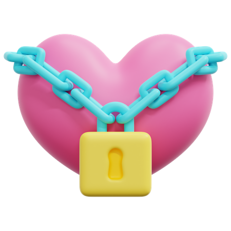 Corazón cerrado  3D Icon