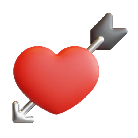 Corazón con flecha  3D Icon