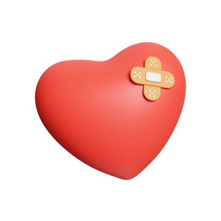 Corazón con vendaje  3D Icon