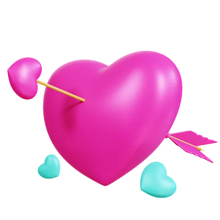 Corazon de cupido  3D Icon