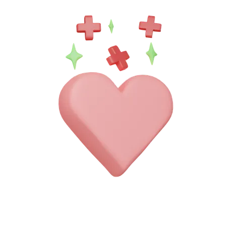 Corazón curativo  3D Icon