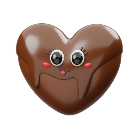 Corazon de chocolate  3D Icon