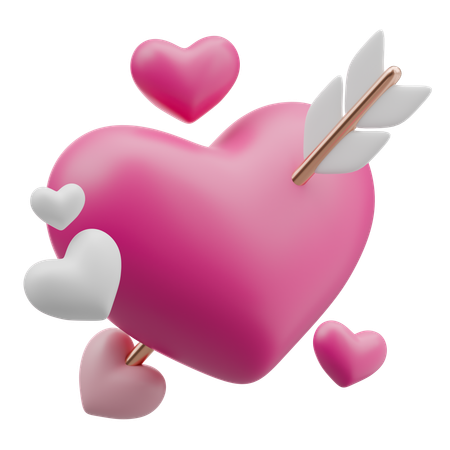 Corazon de cupido  3D Icon