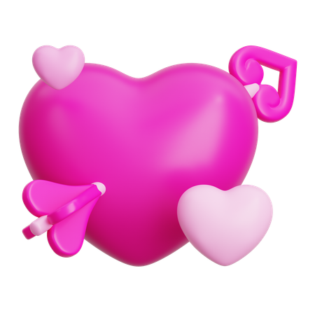 Corazon de cupido  3D Icon