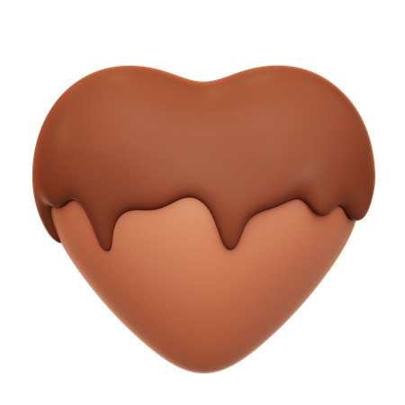 Corazón de chocolate  3D Icon