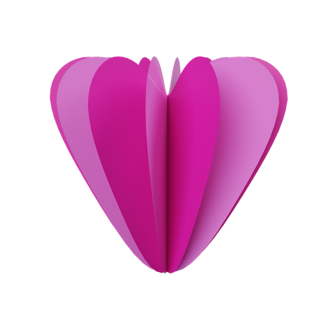 Corazón de papel  3D Icon