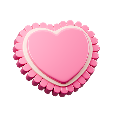 Forma de corazón decorativa  3D Icon