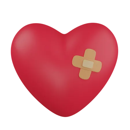 Corazón herido  3D Icon