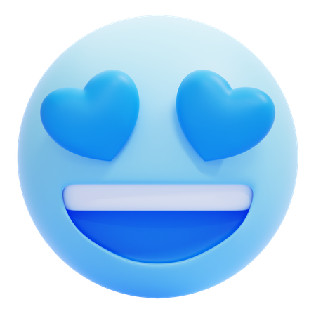 Emoji de corazón en ojos  3D Icon