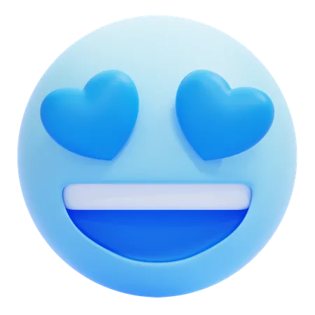 Emoji de corazón en ojos  3D Icon