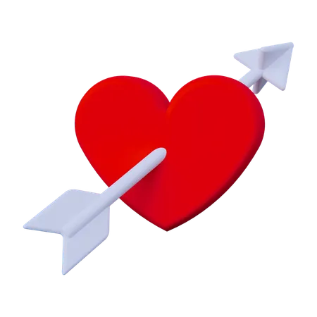 Flecha del corazon  3D Icon