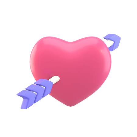 Flecha del corazon  3D Illustration