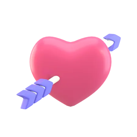 Flecha del corazon  3D Illustration