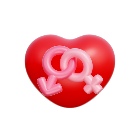 Género del corazón  3D Icon