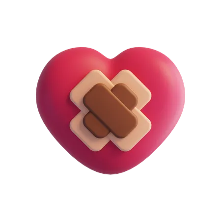 Corazón herido  3D Icon