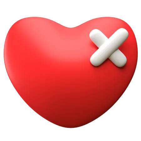 Corazón herido  3D Illustration