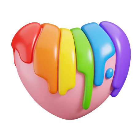 Corazón lgbtq  3D Icon