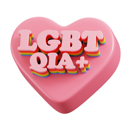 Corazón LGBTQIA+  3D Icon