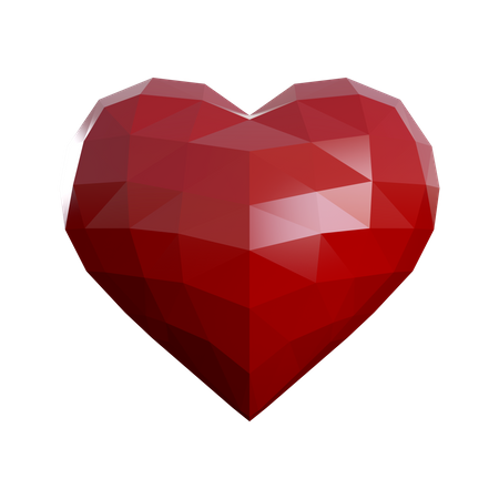 Corazón lowpoly  3D Icon