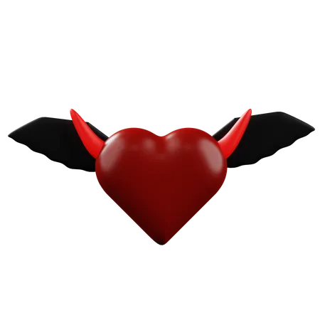 Corazón malvado  3D Icon