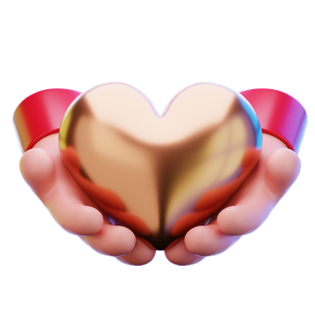 Manos del corazon  3D Icon