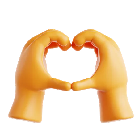 Emoji de manos de corazón  3D Icon