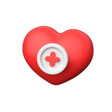 Corazon medico  3D Icon