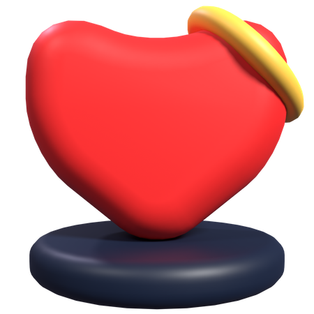 Corazón metaverso  3D Icon