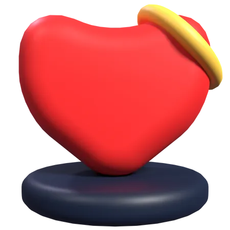 Corazón metaverso  3D Icon