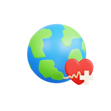 Mundo del corazon  3D Icon