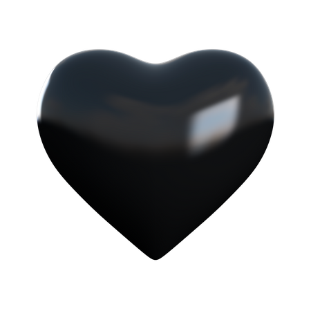 Corazon negro  3D Icon