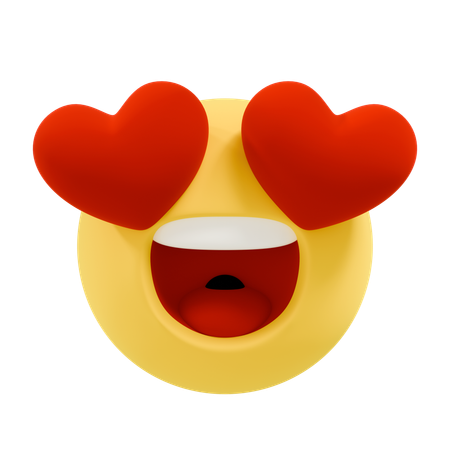 Corazón ojos amor  3D Icon