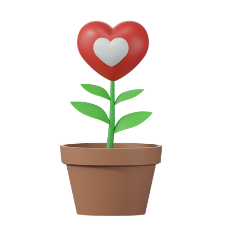 Planta del corazon  3D Icon