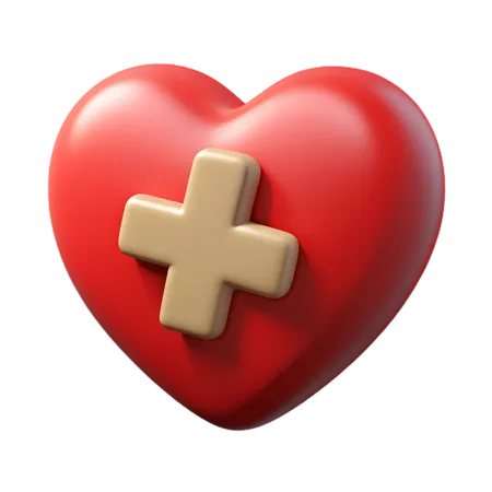 Corazón más  3D Icon