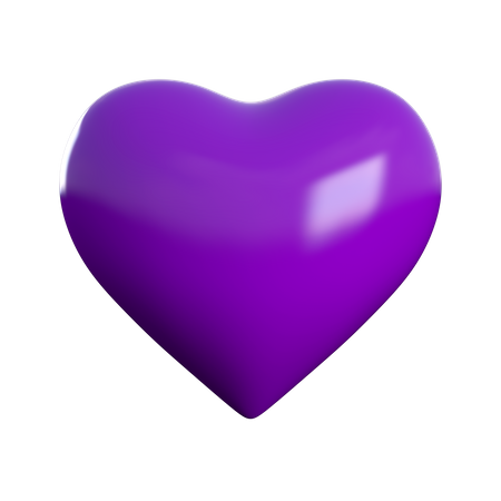 Corazón Purpura  3D Icon