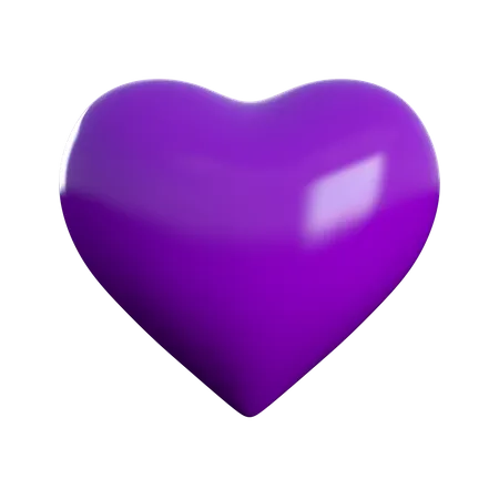 Corazón Purpura  3D Icon