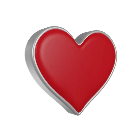 Corazón rojo  3D Icon