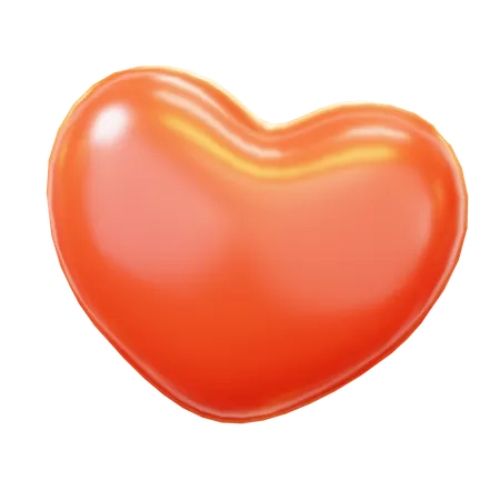 Corazón rojo  3D Icon