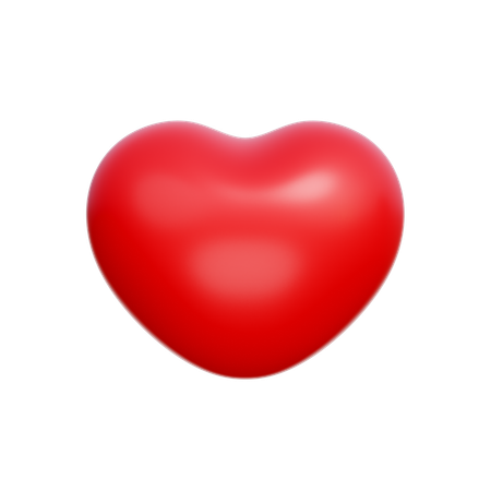 Corazón rojo  3D Icon