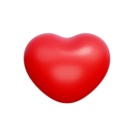 Corazón rojo  3D Icon